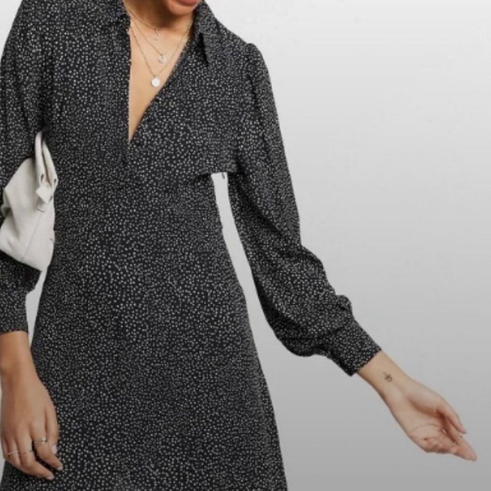 & Other Stories Polka Dot Midi Shirtdress